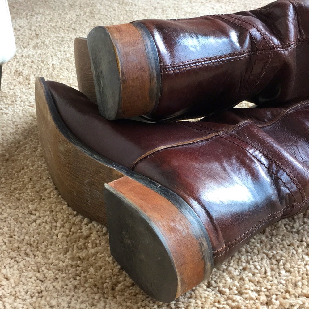 Riding style leather brown boots - Picture 7 of 7